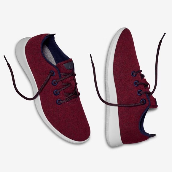 Allbirds Wool Runner Sneaker Lace-Up Super Fine ZQ Merino Wool Red Men main image 6